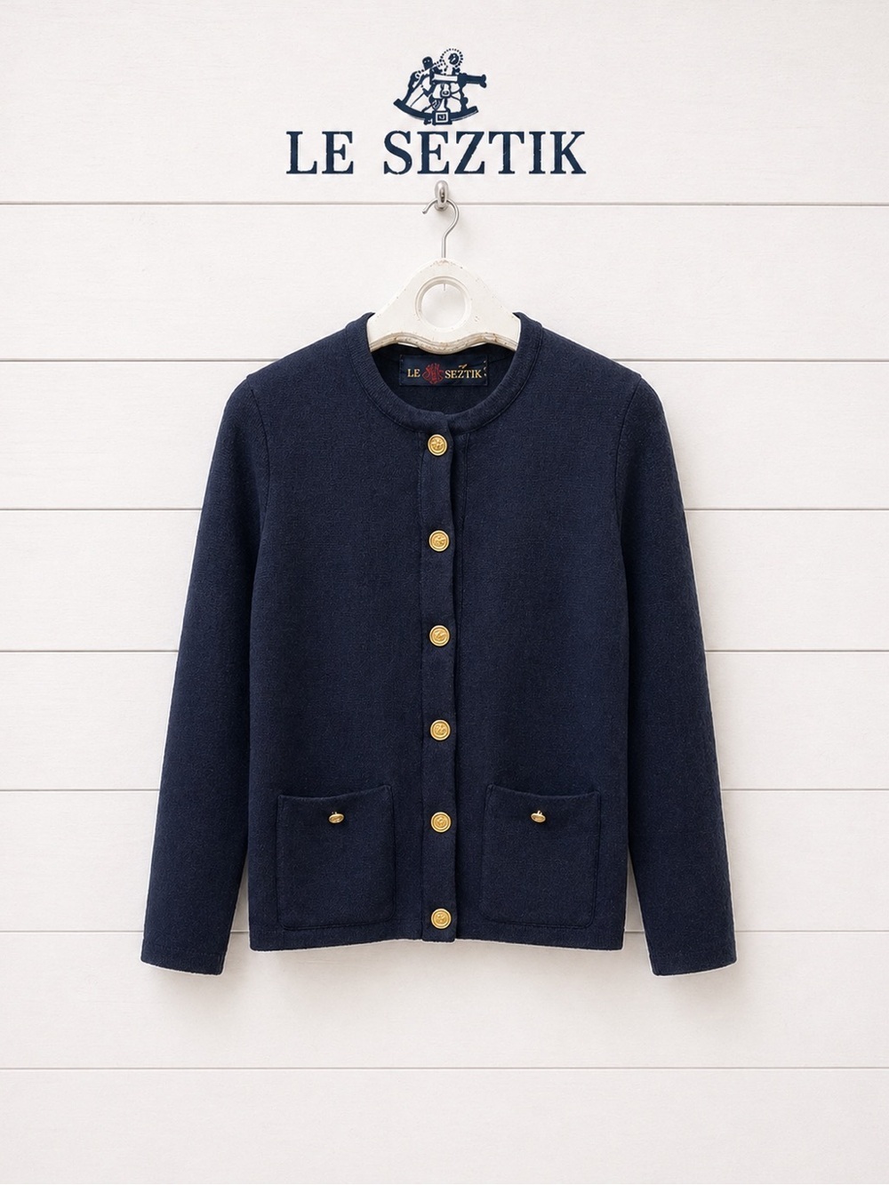 LE SEZTIK – NAVY BLUE CARDIGAN – SIZE S